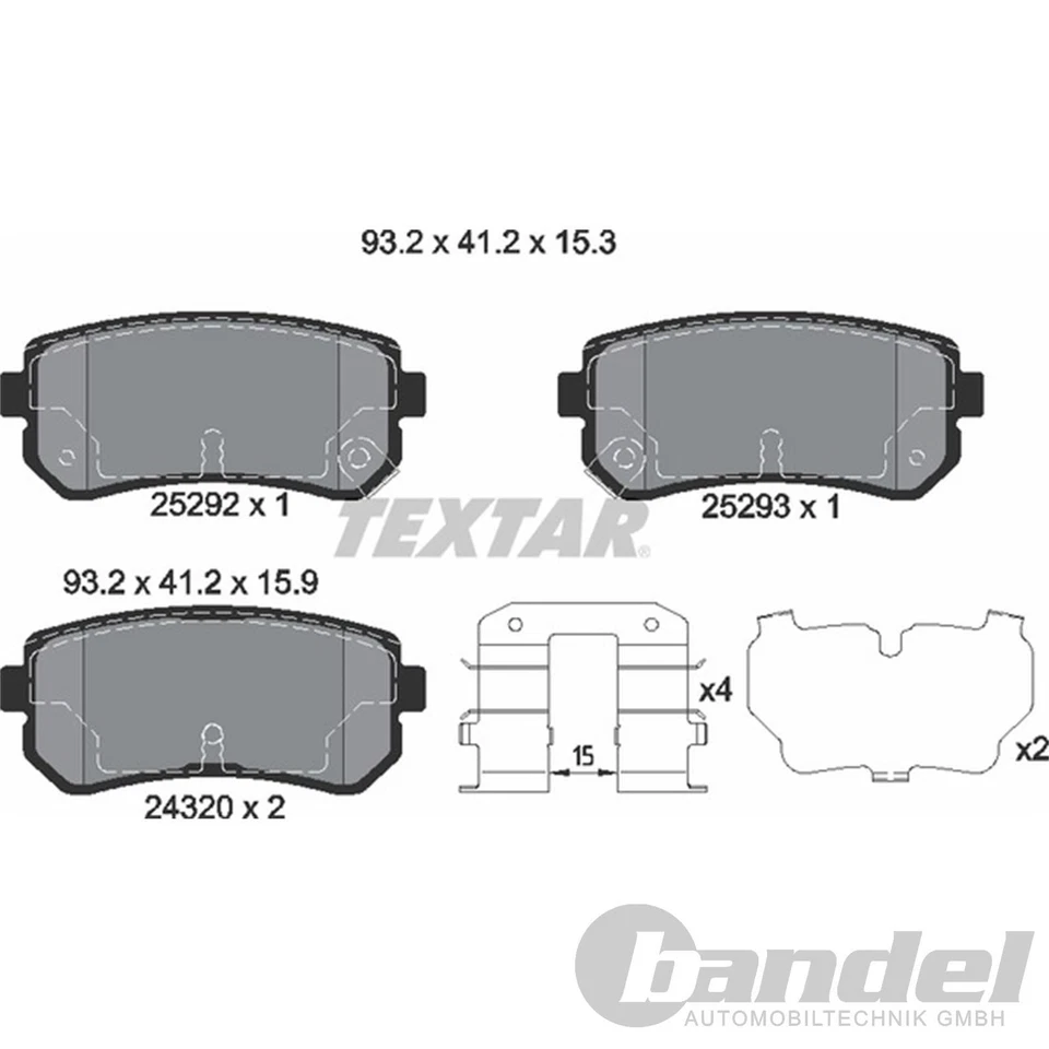 TEXTAR BREMSSCHEIBEN + BELÄGE + HANDBREMSE HINTEN passend für HYUNDAI i30 FD - Bild 3 von 4