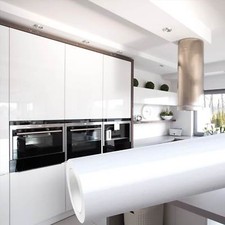 6 €/ M ² 8m X 0,63m Lucido Bianco Pellicola Adesiva per Mobili Autoadesivo