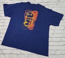 Vintage Nike Air T-Shirt Men's Large Blue Blue/Orange SPELLOUT USA Made