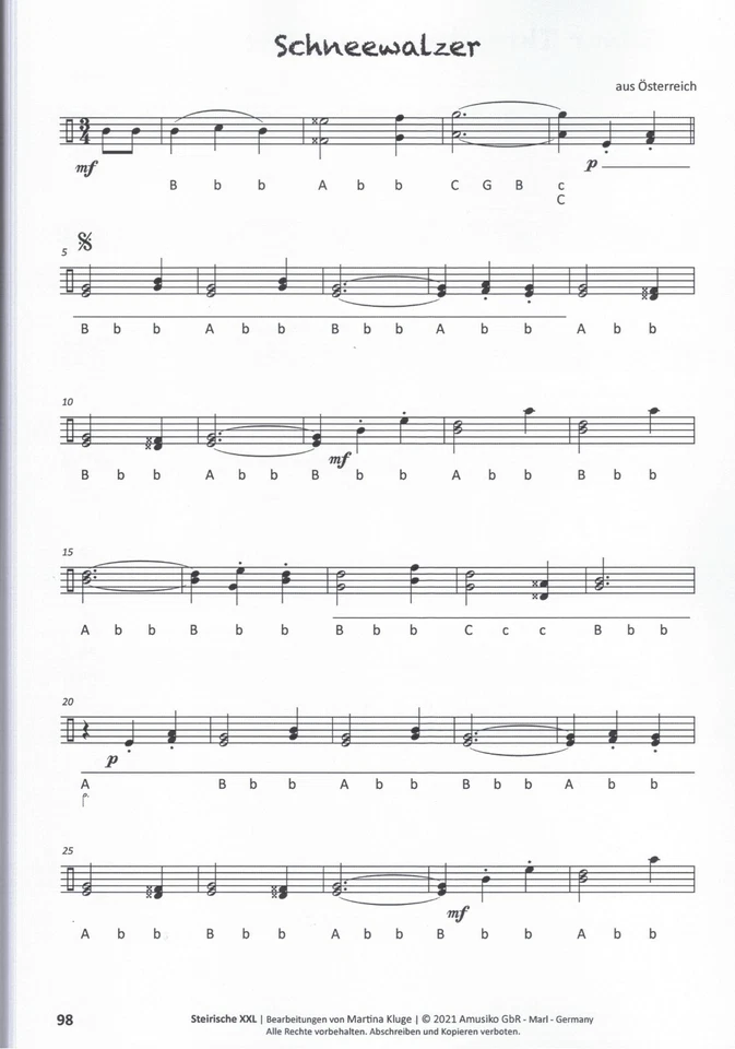 Steirische Harmonika Noten : Steirische XXL - 100 Titel in Griffschrift (Kluge) - Bild 4 von 4