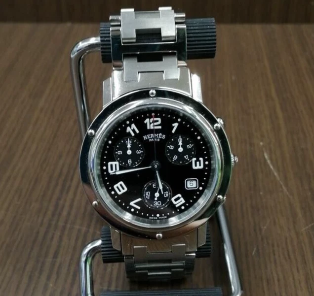 HERMÈS Orologio Uomo HERMES Clipper Cronografo CL1.910 Data Quadrante Nero di JP