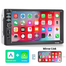 7" Doppel 2Din Autoradio Stereo mit Bluetooth MP5 Player TF AUX USB Carplay