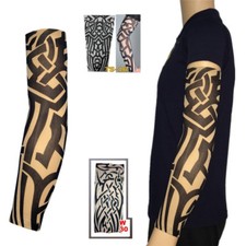Tribal Punk Mens Women Elastic Nylon Fake Temporary Tattoo Print Sleeves Arm