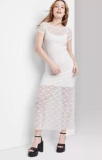 Wild Fable Women's Short Sleeve Maxi Dress Lace Dress Women  s Size Small NWT