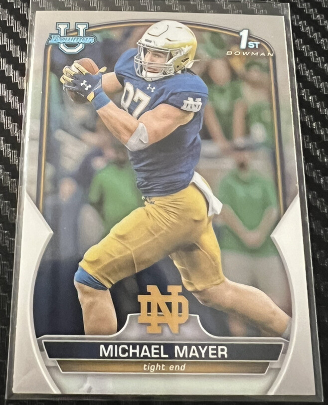 2022 Bowman University Chrome Base #41 Michael Mayer - Notre Dame