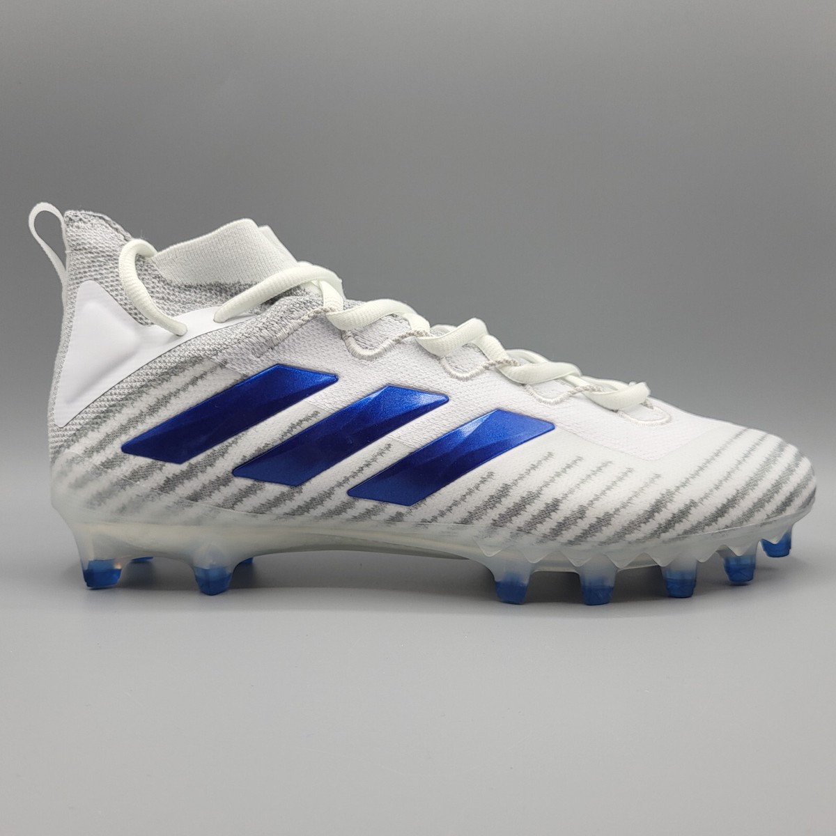 Adidas Freak Ultra 20 White Blue Primeknit Football Cleat FX1298 Men’s Size 12.5 Adidas Freak Ultra 20 Primeknit White Blue Football Cleats  main image 2