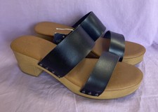 Universal Thread Women's Raegan Mule Clog Heels Black Size 11