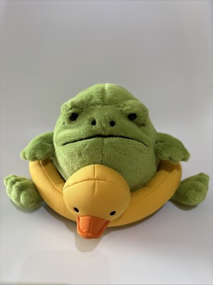 New Without Tag Jellycat Ricky Rain Frog With Rubber Ring Duck Plush