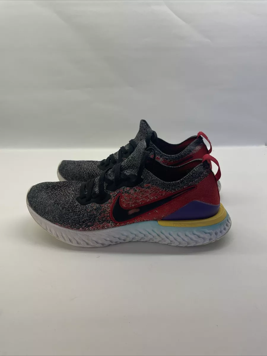 Epic react flyknit 2 cheap mens black black-hyper jade-university red