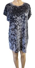 Forever 21 Size M Gray Crushed Velvet Tunic/Mini Shift  Dress