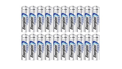Energizer Ultimate Lithium AA Batteries 20 Pack EXP 2036(L91, FR6, LR6,) +Holder