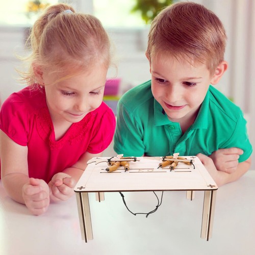 Puppet Kit Funny Bamboo Puppet with Wooden Fighting Table Children Cognitive Toy - Picture 6 of 13