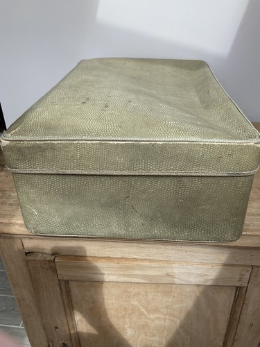 Vintage 1950’s Antler Faux Snakeskin Suitcase Shabby Display - Picture 11 of 13