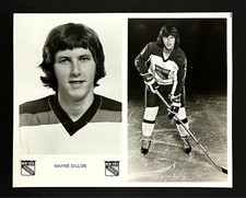 1970s New York Rangers NHL Hockey Wayne Dillon Center Vintage Promo Photo