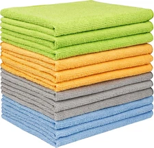 Microfiber Cleaning Cloth 12 Pack, Microfiber Towels for Cars, Soft & Absorbent