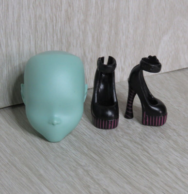 Monster High Create-A-Monster Nocturnal Design Lab Head Stripe Ghoul Shoes READ
