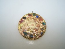Metatron Amulett Gold Orgon Medallion Orgonit Amulett Anhänger Orgonitanhänger