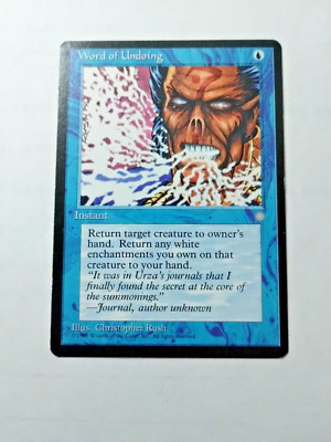 MTG Word of Undoing Ice Age Regular Common - Edge Wear - See pics