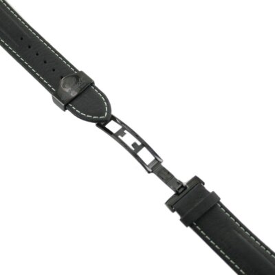 Bracelet De Montre Ingersoll En Cuir Noir - Largeur 22 Mm - Fermoir Boucle - Neuf Avec étiquettes