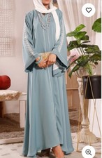 Elegant Abaya Dress Muslim Modest Pearls Fancy Ramadan 56 L Islamic Clothing