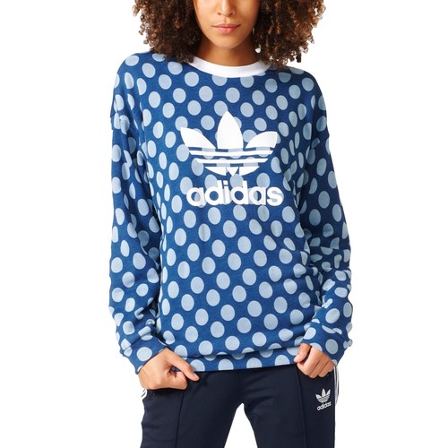 Adidas Women Originals Satin Polka Dot Track Top Off White Asian