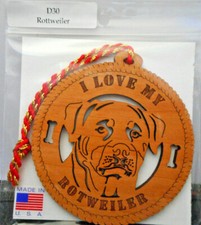 I Love My Rotweiler-Made in USA Laser Cut Wood Dog Christmas Ornament