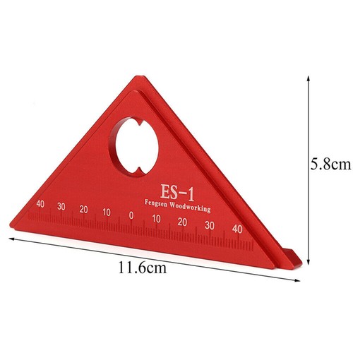 Metric Aluminum Speed Square Triangle Angle Protractor Guide Ruler Woodworking - Picture 2 of 6