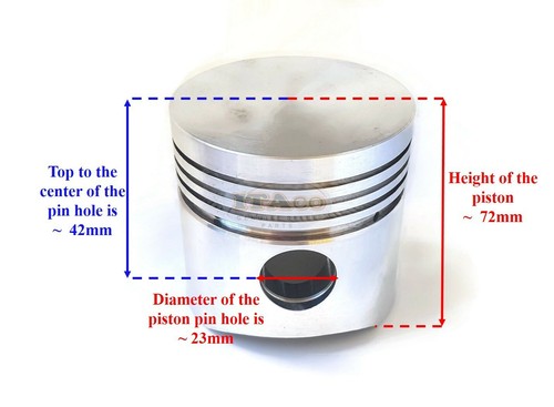 Tractor Piston 104200-22090 105240-22020 - Yanmar TS60 refrigerado por agua diésel 75 mm - Imagen 2 de 6