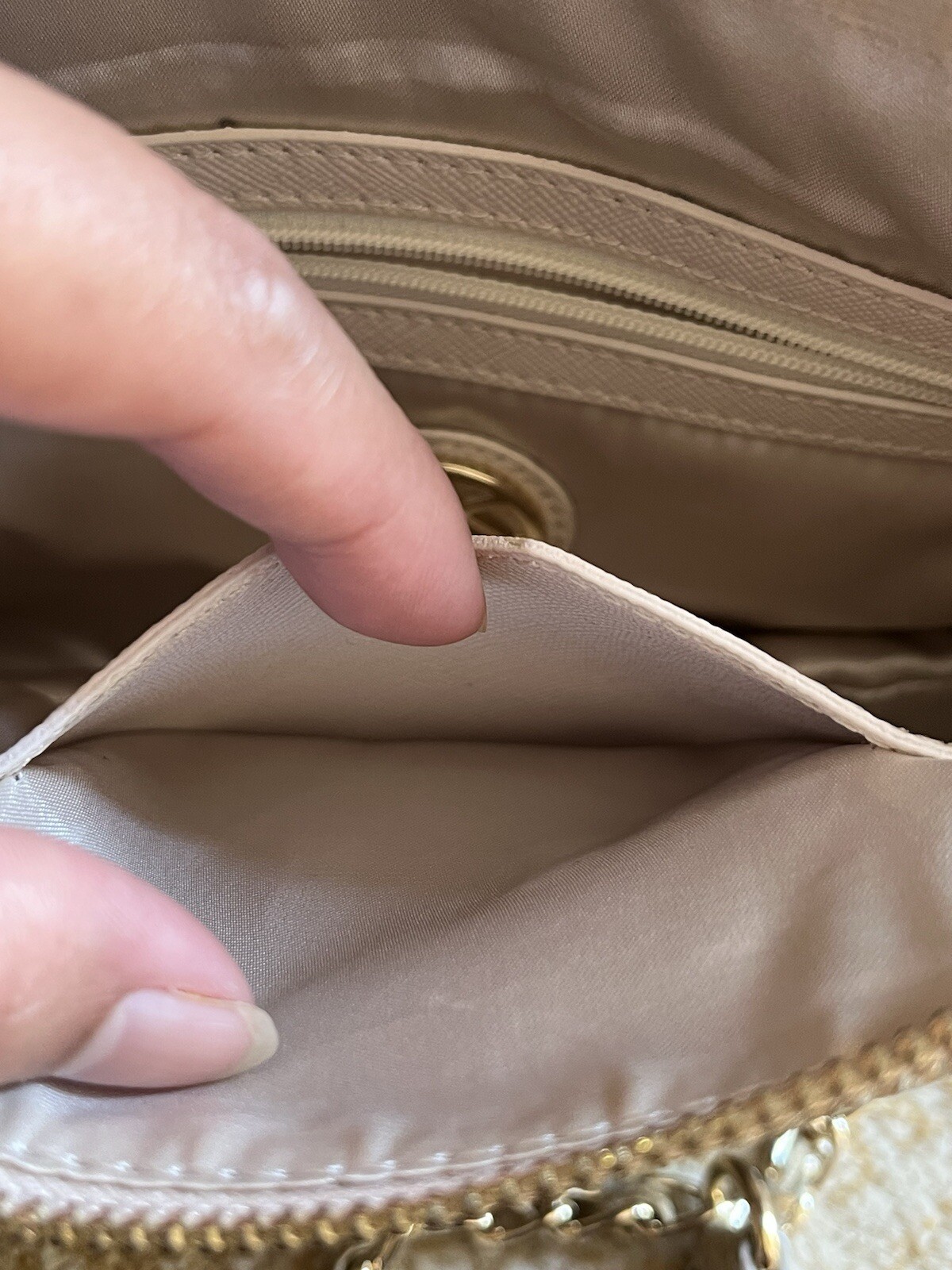 DKNY Python Snakeskin Leather CHAIN STRAP Handbag… - image 10