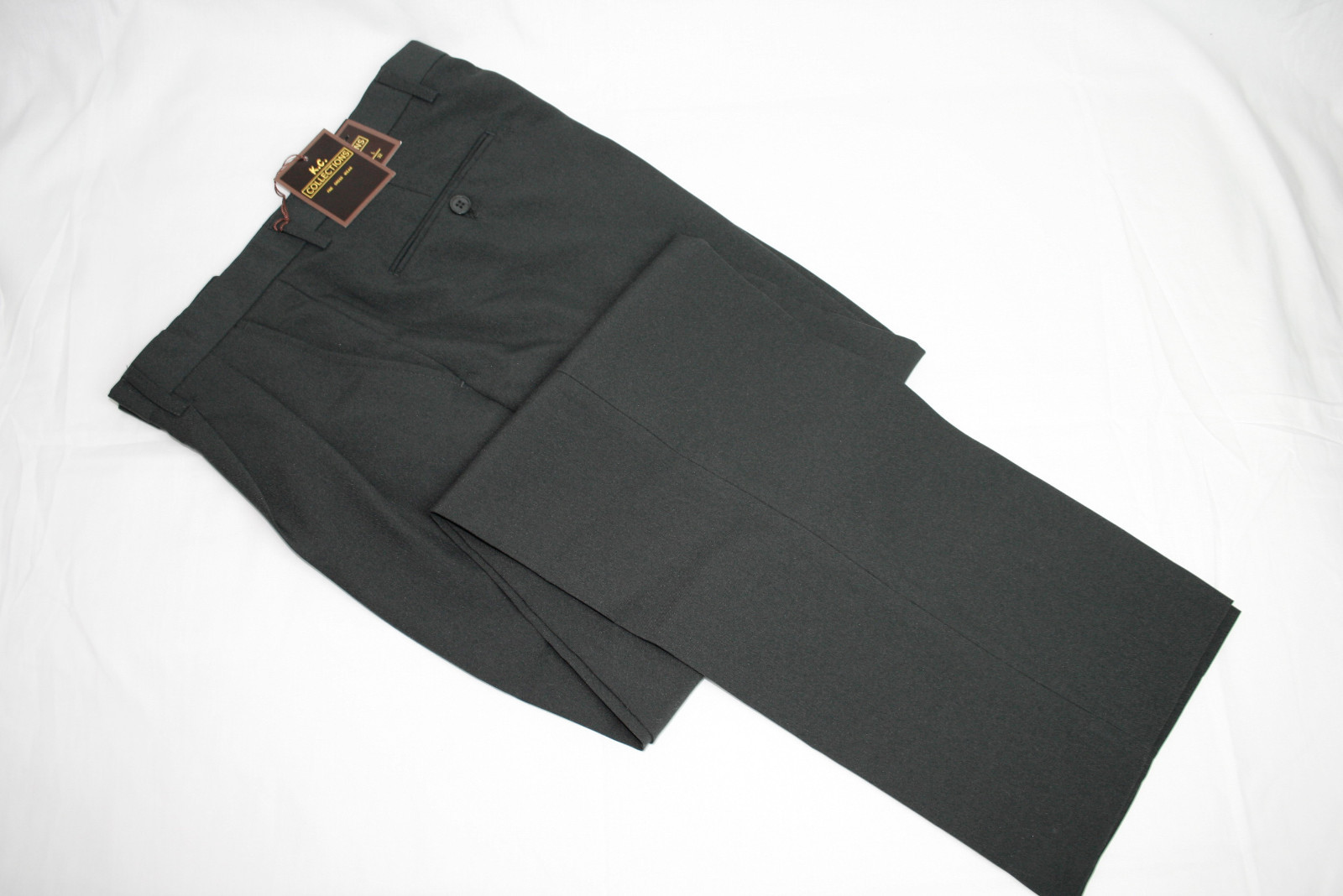Mens Charcoal Dress Pants KC3000CHL Tailored Trousers Pleated Slacks