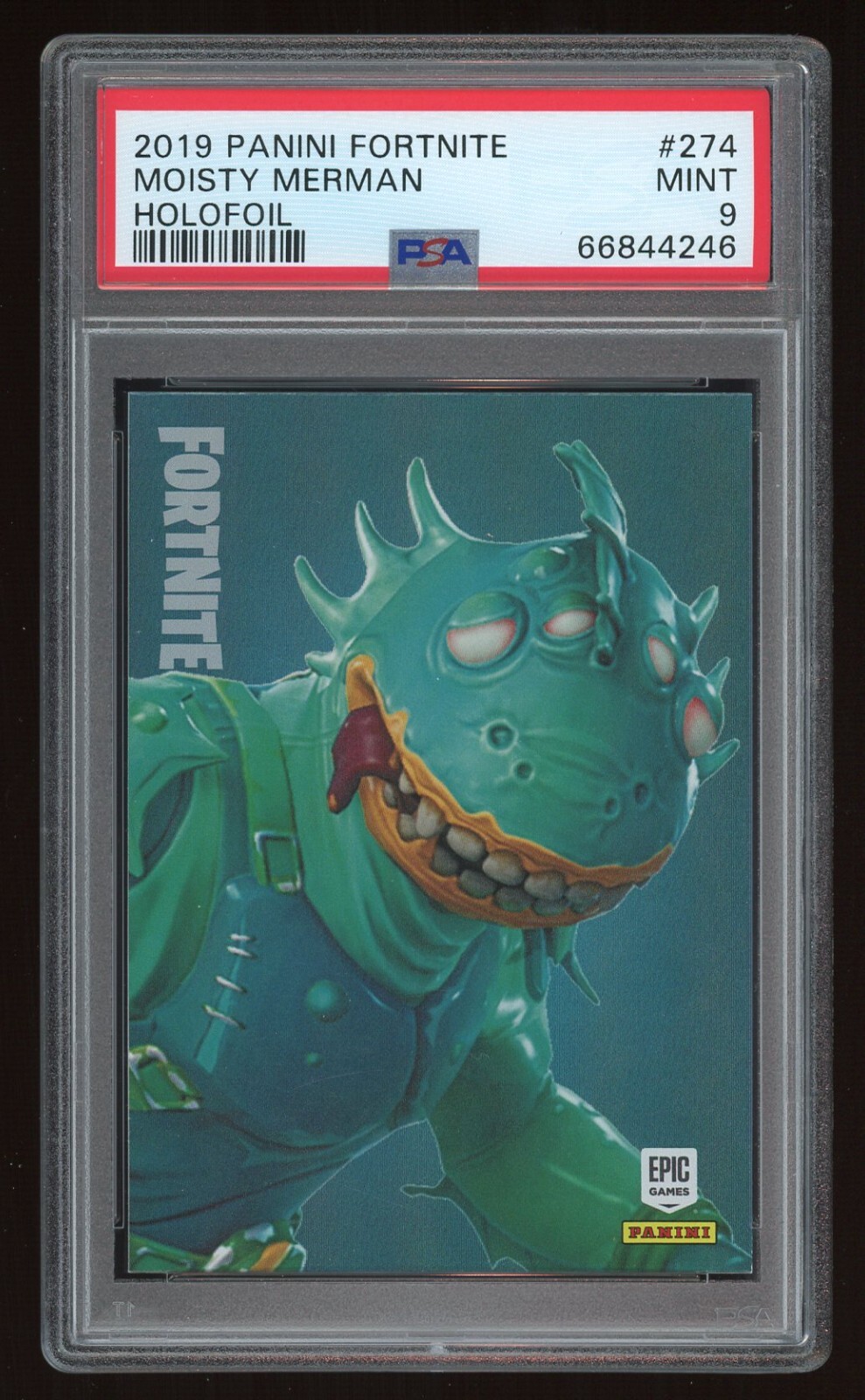 2019 Panini Fortnite Series 1 Moisty Merman Holofoil PSA 9 MINT | #274 Legendary
