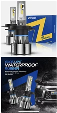 ZonCar H4 9003 LED Headlight Bulbs Kit 6500K White High Low Beam Replace Halogen