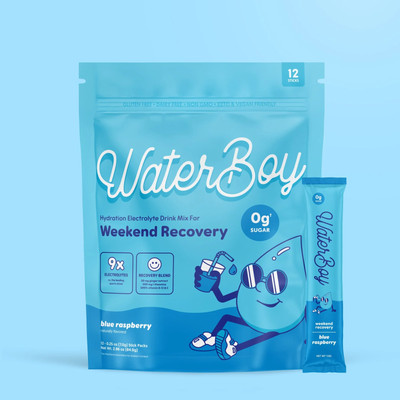 Waterboy Hydration Blue Raspberry Waterboy Hydration & Recovery Mix | Electrolytes | Blue Raspberry | 12 ...