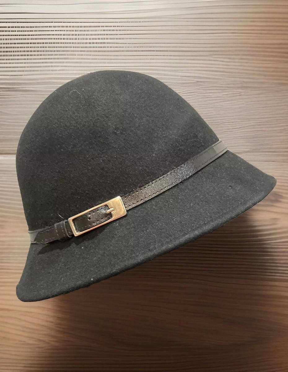 D&Y David And Young Buckle Black Wool Riding Bucket Hat  display picture 1