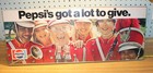 VINTAGE PEPSI CARDBOARD (BAND) TROLLEY SIGN 1969 — photo 1