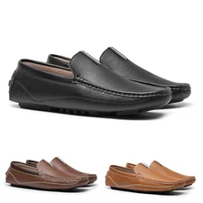 Men's Driving Moccasins Penny Loafers Casual Formal Lightweight Shoes Black 8-13