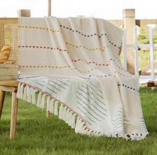 NEW Boho Throw Blanket for Couch, Bohemian Decorative Summer Throw Blanket
