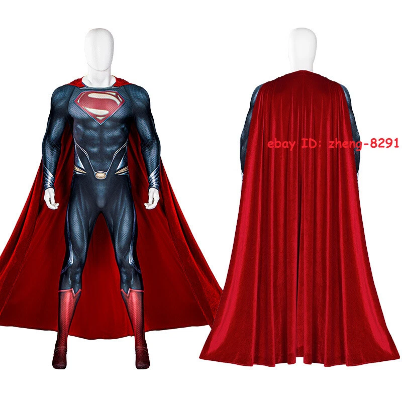 Traje Clásico de Superman Hombre de Acero Cosplay Monos Superhéroe Disfraz de Halloween Foto 2 de 4