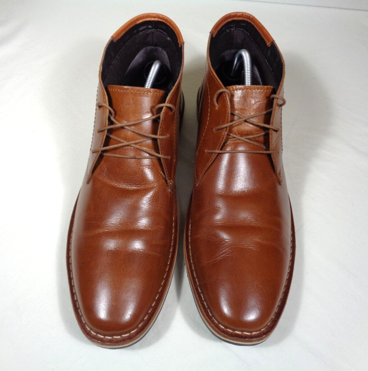 Steve Madden Harken Chukka Boots Cognac lace up Leather shoe 