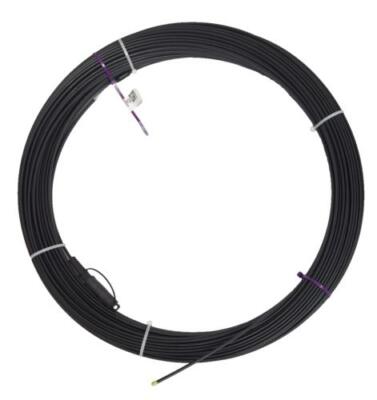 100FT Fiber Optic Flat Drop Cable Hardened SC/APC to Open End, H-Connector SMF 1
