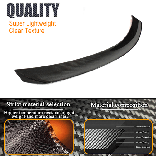 Carbon Spoiler Heckspoiler Flügel Lippe Für Mercedes W204 C250 C300 C63 2008-15 - Bild 9 von 13
