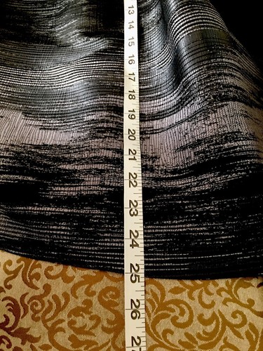 NEW L SIMPLY STYLED JACQUARD SKIRT Black/Silver Metallic Shimmer Size Large NWT - Picture 9 of 11
