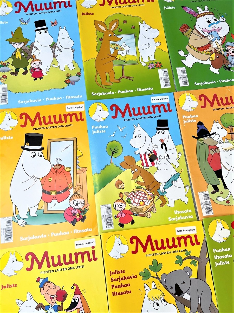 9 X Moomin Moomins Muumi Finland Finnish Comic books with