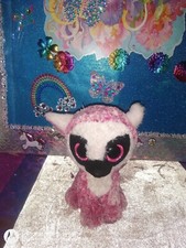 ❤️Ty Beanie Boos / "LeeAnn" The Pink {Lemur} w/Sparkly Eyes  '2017 6" Plush!