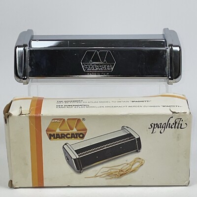 Marcato Spaghetti Cutter Attachment, Works with Atlas 150 Pasta Machine - Silver