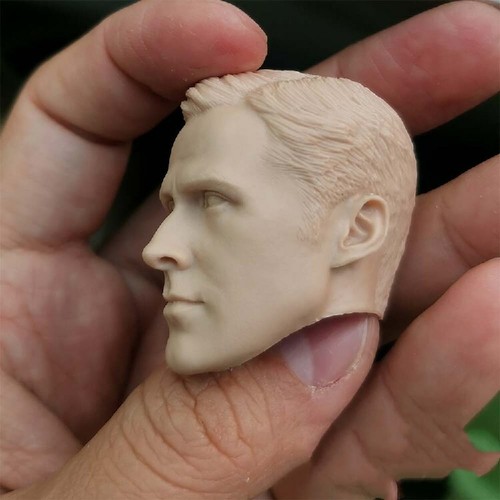 1/6 Scale Ryan Gosling Unpainted Head Carving Head Model F 12'' ht Body Figure - Picture 3 of 4