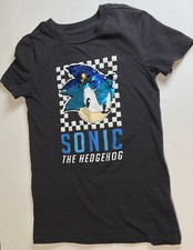 Sonic The Hedgehog Boys T-Shirt Size S Graphic Print Shadow Sega Tee