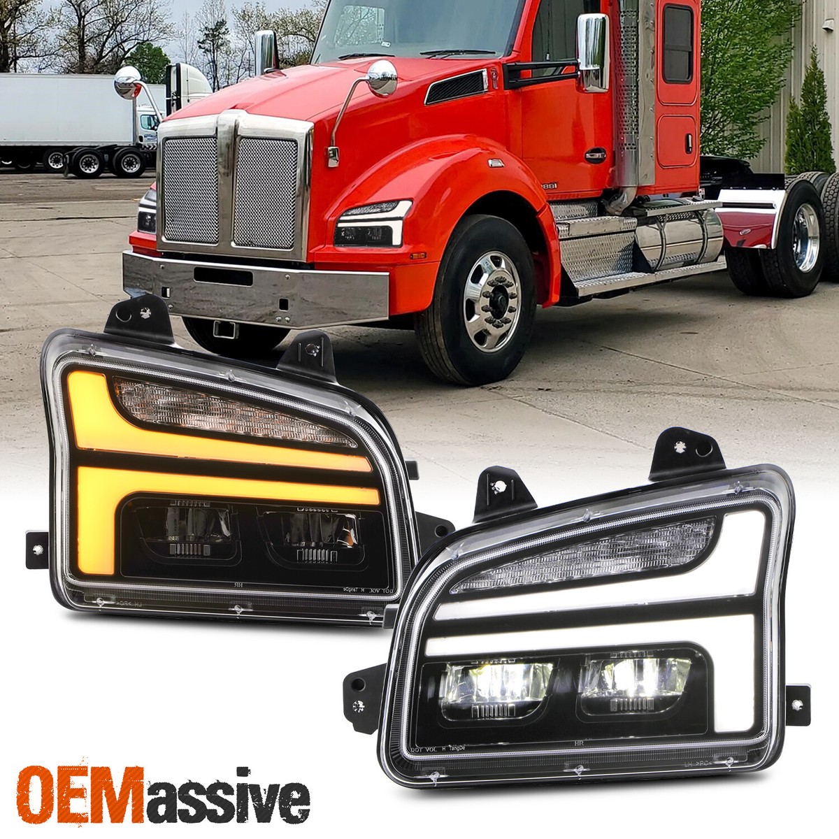 For 19-23 Kenworth T880 Class 8 [Full LED] DRL Switchback