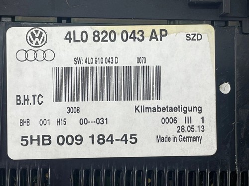 Audi Q7 4L 2011 Diesel ECU Air Conditioning 4L0820043AP ETO17471 - Picture 5 of 5