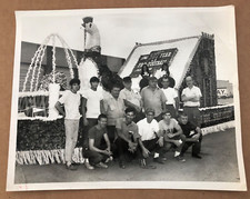#4 Vintage PHOTO Canton Oh HOF PARADE FLOAT Football Hall Fame GOOSE workers